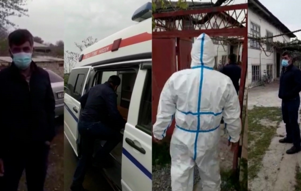 Salyanda qayınatasının yasına gedən koronavirus xəstəsi saxlanılıb VİDEO