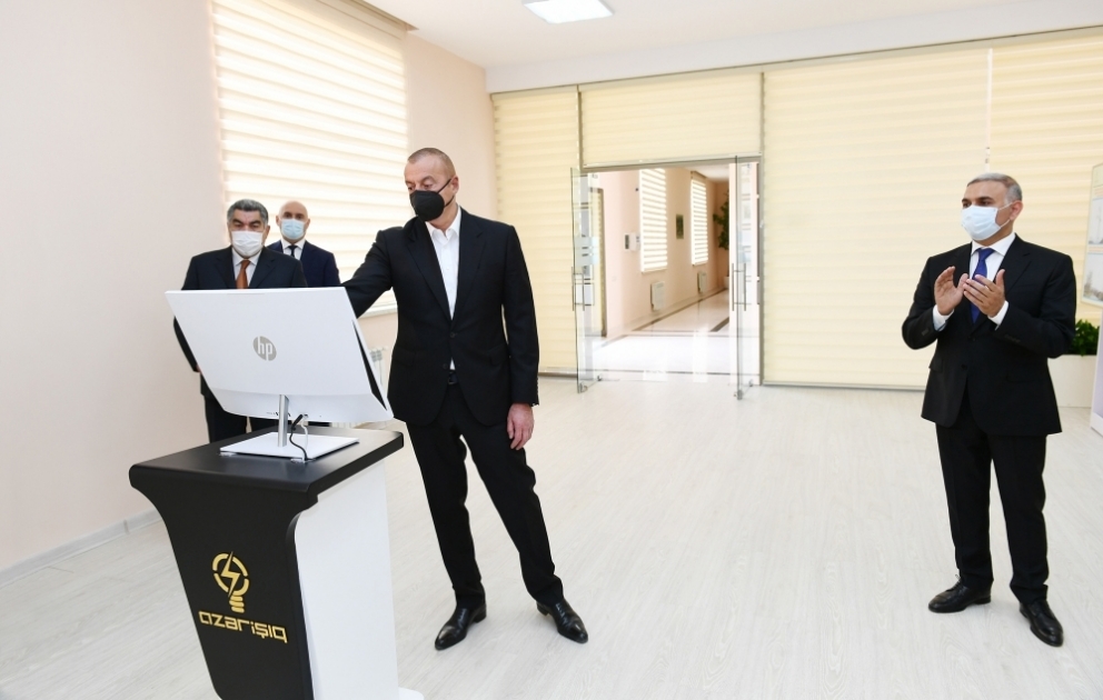 President Ilham Aliyev launched 110/35/10 Kv “Garasu” substation in Hajiqabul VIDEO