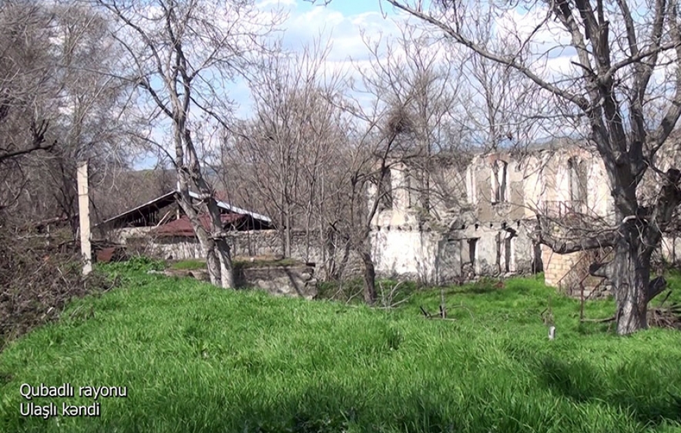 Müdafiə Nazirliyi Qubadlı rayonunun Ulaşlı kəndinin videogörüntülərini paylaşıb VİDEO