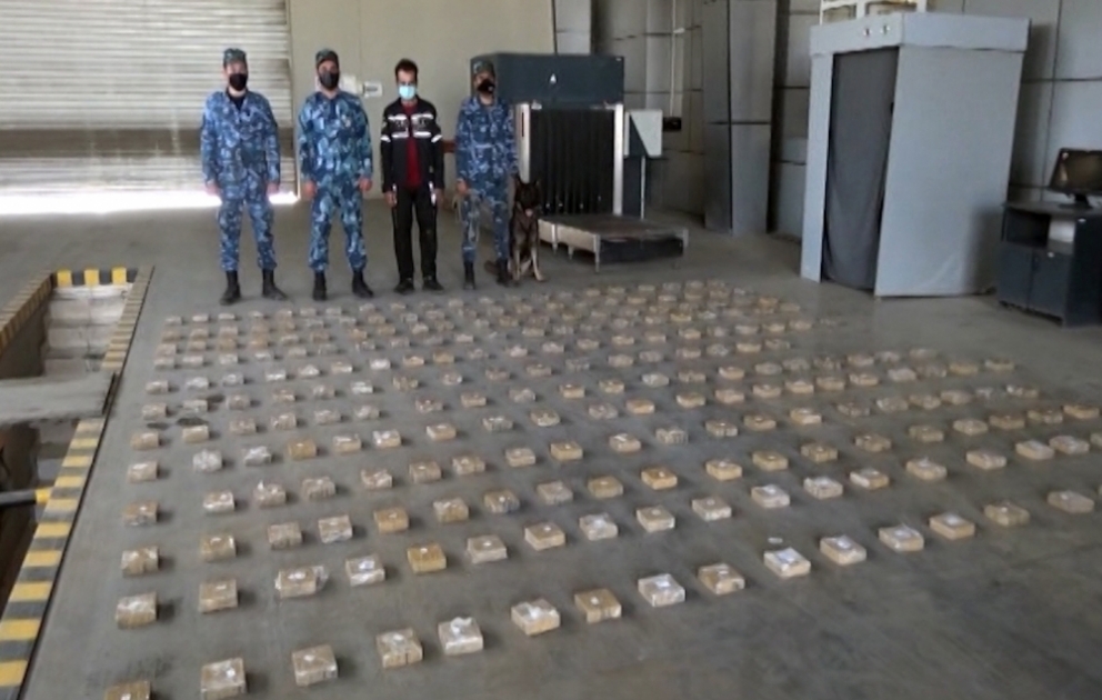 Gömrükçülər 122 kiloqramdan çox heroin aşkarlayıblar VİDEO