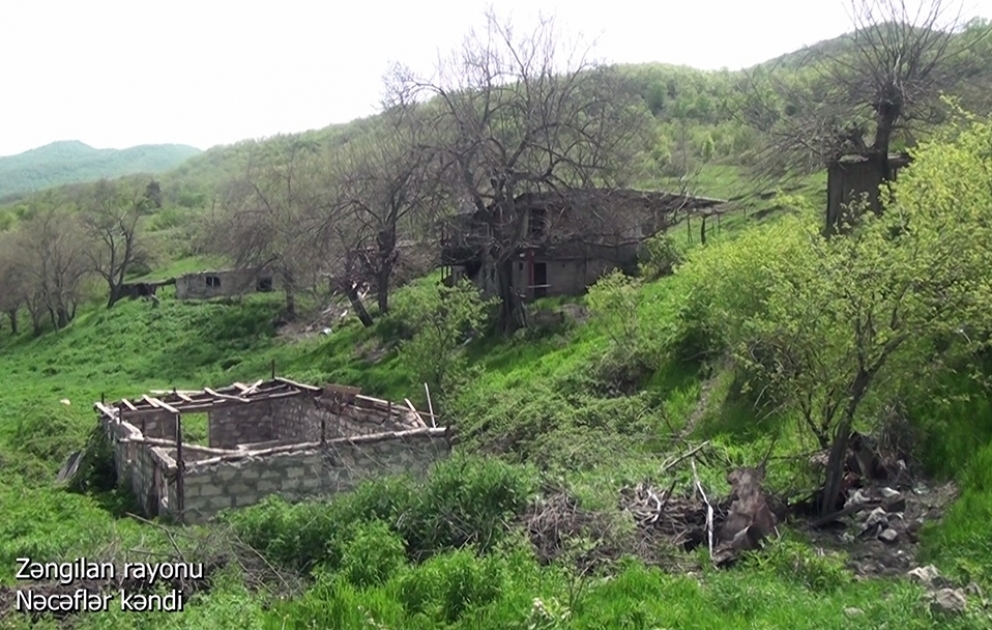 Azerbaijan’s Defense Ministry releases video footages of Najaflar village, Zangilan district VIDEO