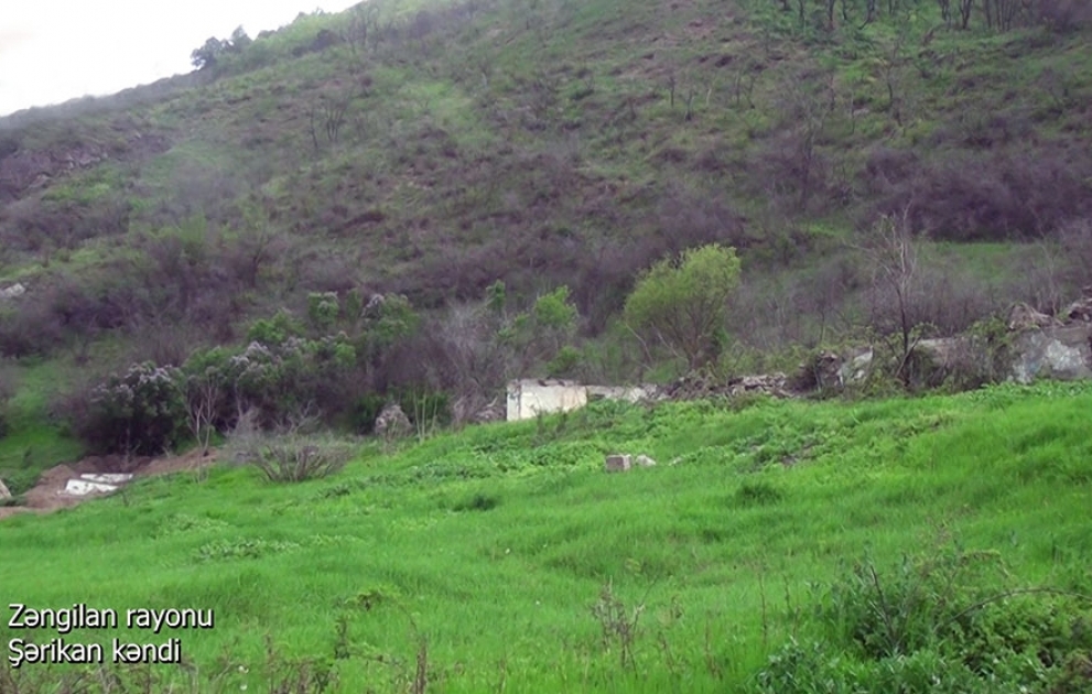 Verteidigungsministerium präsentiert Videoaufnahmen aus dem befreiten Dorf Scharikan im Bezirk Zangilan VİDEO
