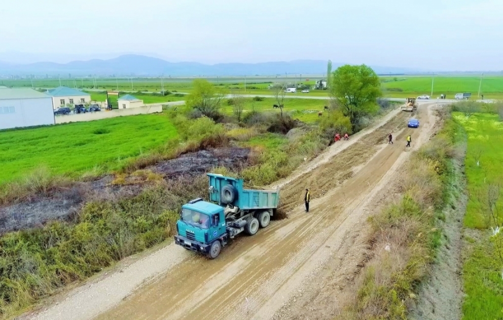Şabran rayonunda Padar avtomobil yolu yenidən qurulur VİDEO