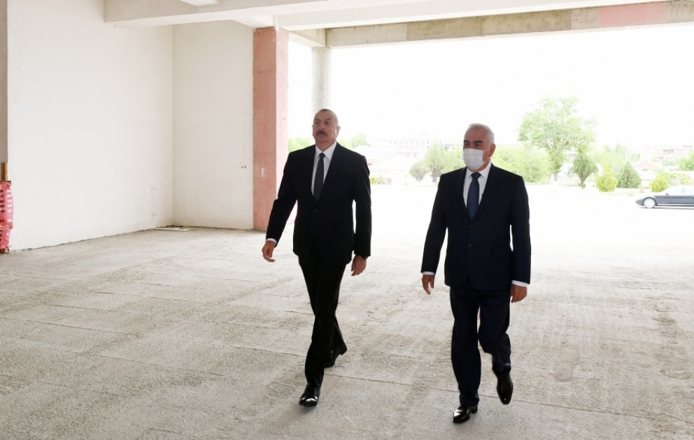 President Ilham Aliyev viewed construction of “ASAN xidmət” Center in Nakhchivan VIDEO