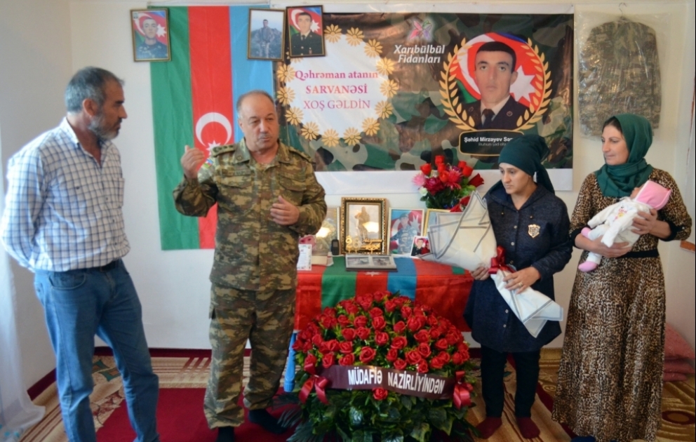 Ramazan bayramı ərəfəsində şəhid Sarvan Mirzəyevin ailəsi ziyarət olunub VİDEO