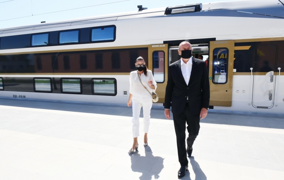 Gabala Railway Station and Laki station - Gabala single-track railway launched VIDEO