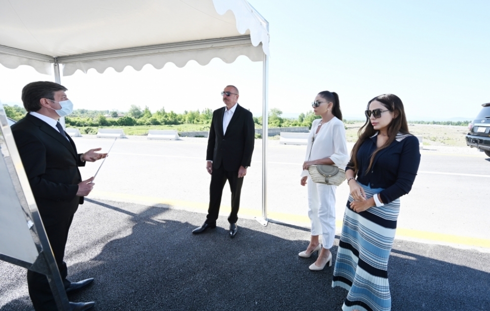 Gabala: Neue Brücke und Automobilstraße nach Rekonstruktion wieder zur Nutzung übergeben VIDEO