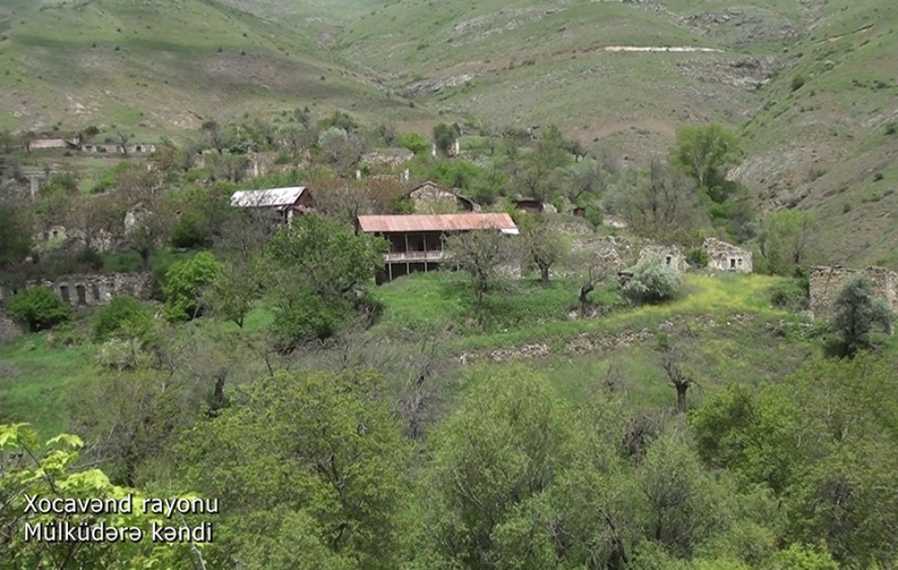 Müdafiə Nazirliyi Xocavənd rayonunun Mülküdərə kəndinin videogörüntülərini yayıb VİDEO