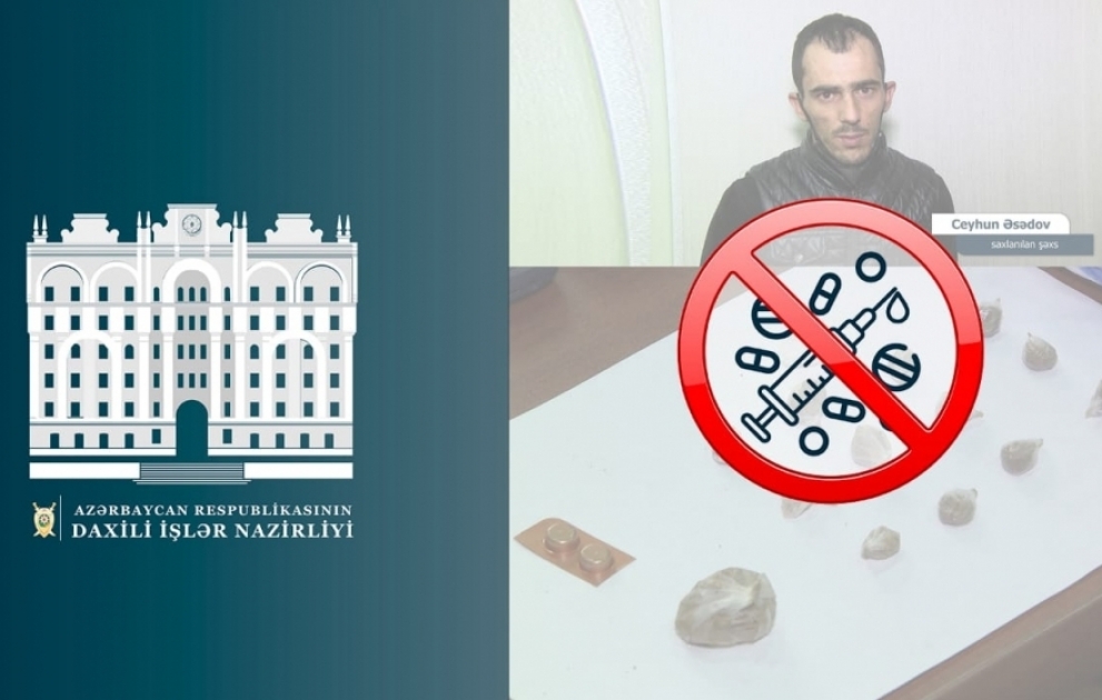 Qobu və Hökməli qəsəbələrində narkotik vasitələrin satışı ilə məşğul olan şəxs saxlanılıb VİDEO