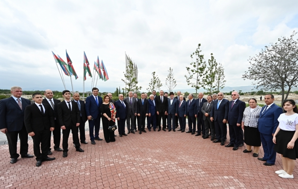 President Ilham Aliyev attended ceremony to lay foundation stone for restoration of Aghdam city, met with members of general public VIDEO