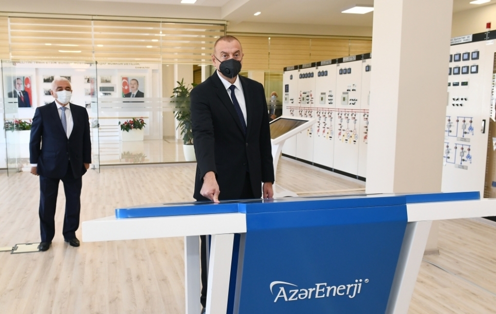 Prezident İlham Əliyev 110/35/6 kilovoltluq “Binəqədi” yarımstansiyasının açılışını edib VİDEO