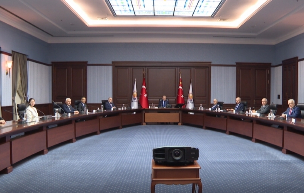 Türkiyə Prezidenti Rəcəb Tayyib Ərdoğan Yeni Azərbaycan Partiyasının nümayəndə heyətini qəbul edib VİDEO