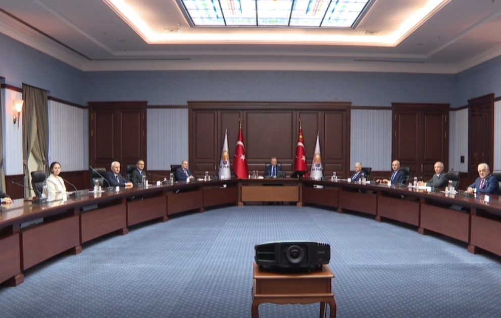 Turkish President Recep Tayyip Erdogan receives delegation of New Azerbaijan Party VIDEO
