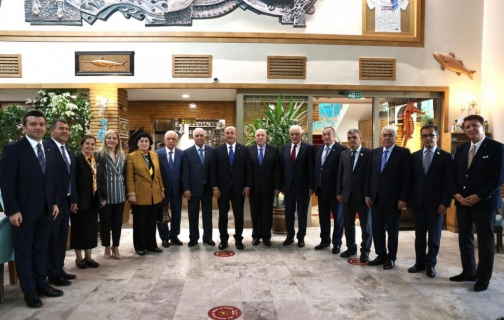 Azərbaycan parlament heyəti Türkiyənin xarici işlər naziri ilə görüşüb VİDEO