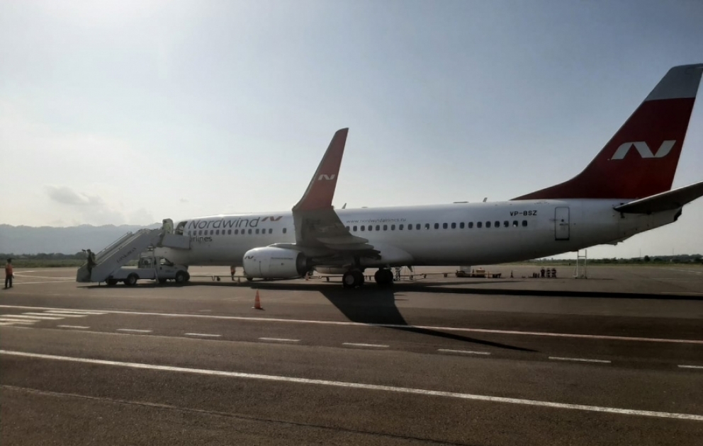 On beş aylıq fasilədən sonra Lənkəran Beynəlxalq Hava Limanında təyyarə reysləri bərpa olunub VİDEO
