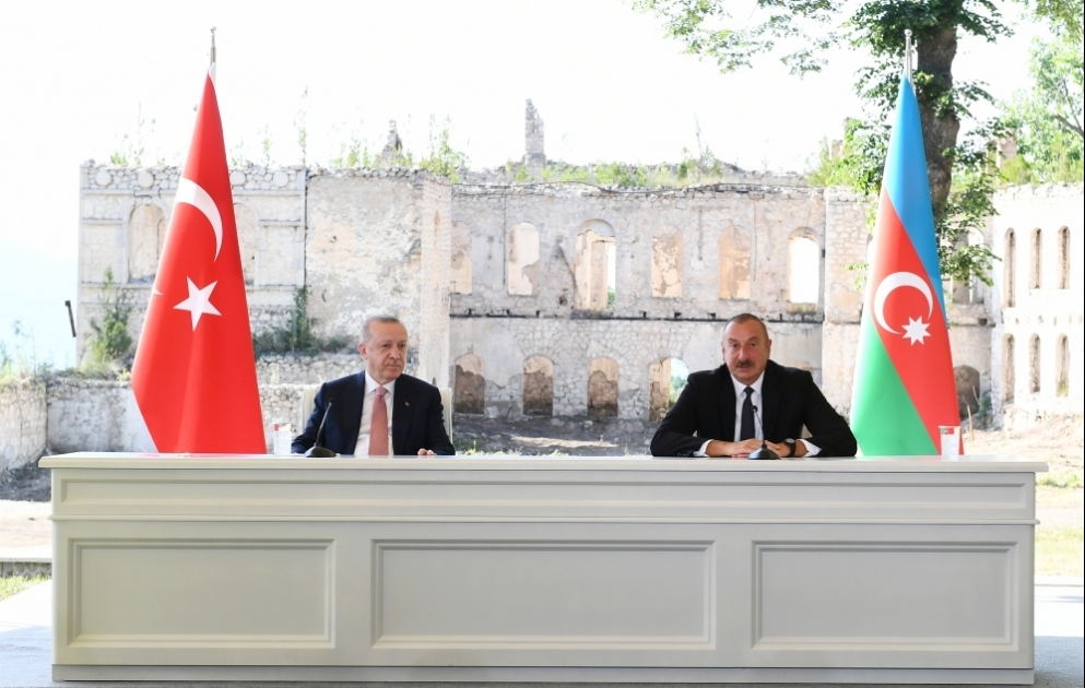 Azərbaycan və Türkiyə prezidentləri mətbuata birgə bəyanatlarla çıxış ediblər YENİLƏNİB VİDEO