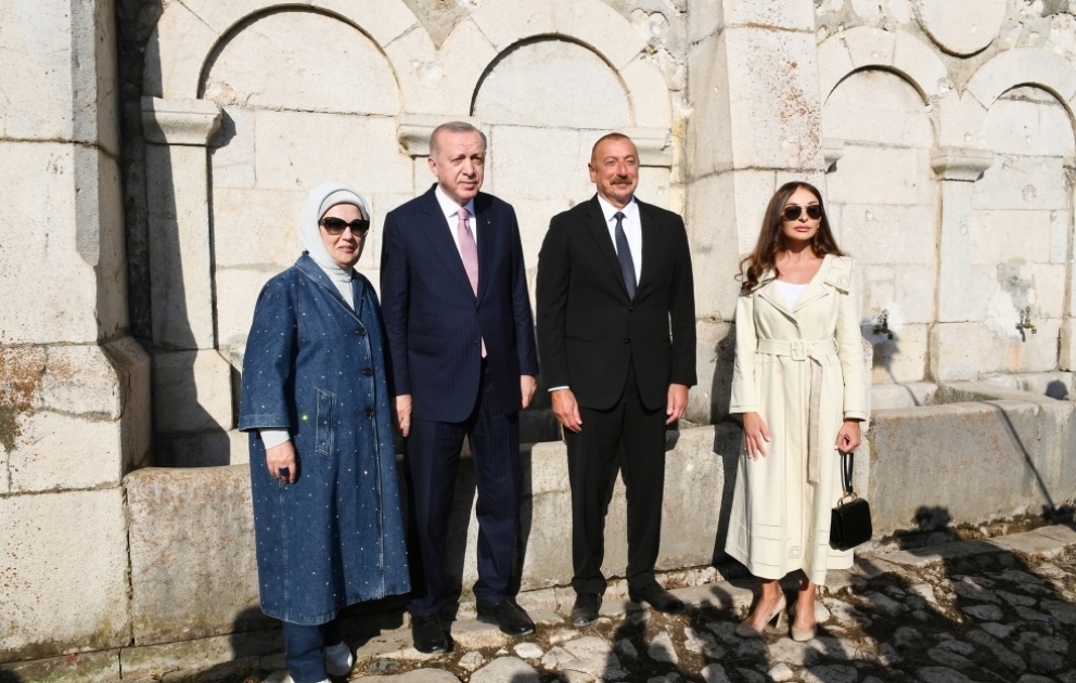 Azərbaycan və Türkiyə prezidentləri Şuşada “Xan qızı” bulağında olublar YENİLƏNİB VİDEO