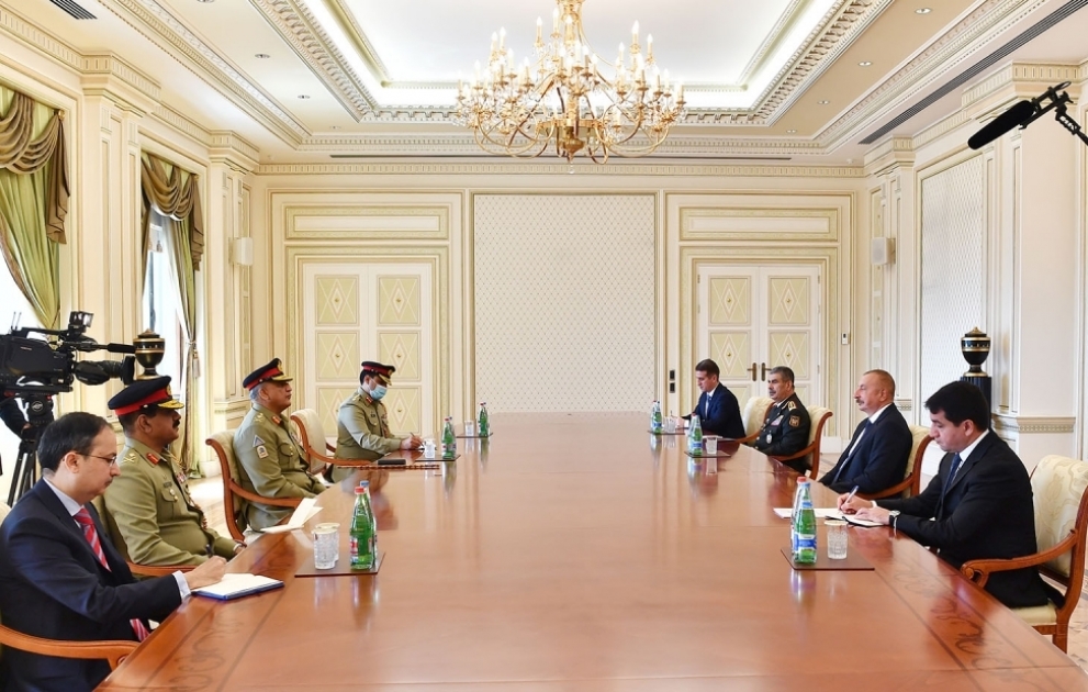 President Ilham Aliyev received Chief of Army Staff of Pakistan VIDEO