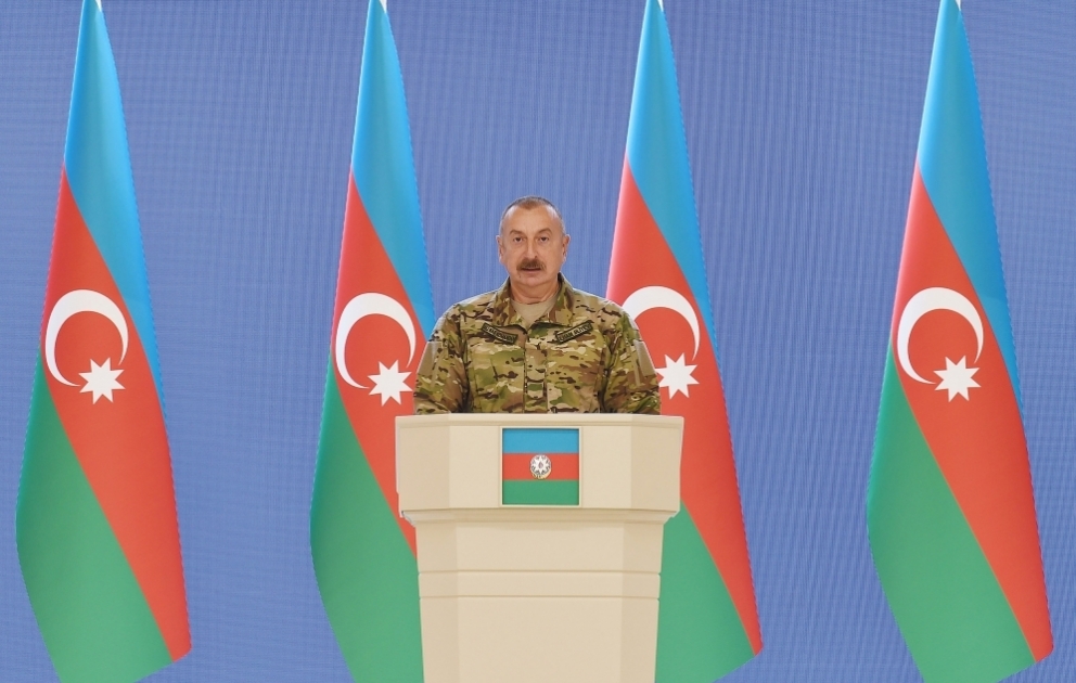 President Ilham Aliyev met with leadership and a group of military personnel of Azerbaijani Army on Armed Forces Day VIDEO