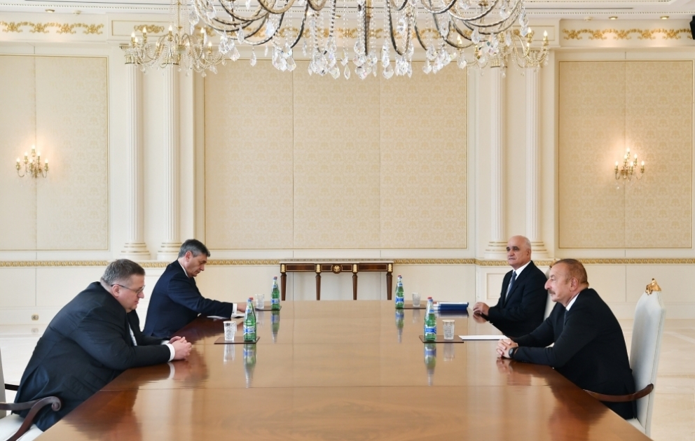 Präsident Ilham Aliyev empfängt stellvertretenden Premierminister der Russischen Föderation VIDEO