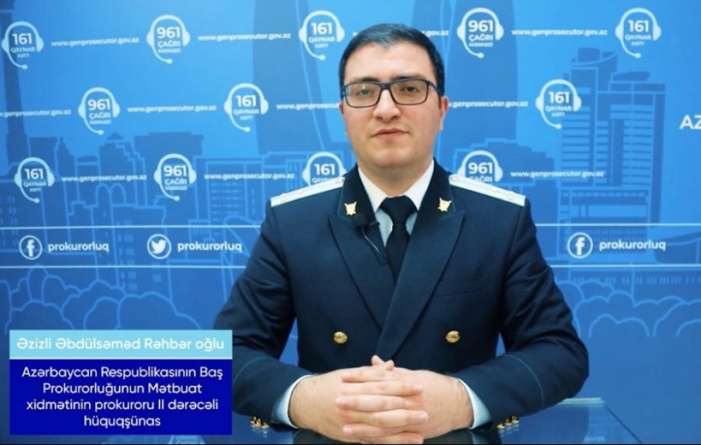 #prokurorluqdanizah həştəqi altında növbəti videoçarxda yaxın qohumlarla bağlı suallara aydınlıq gətirilib VİDEO