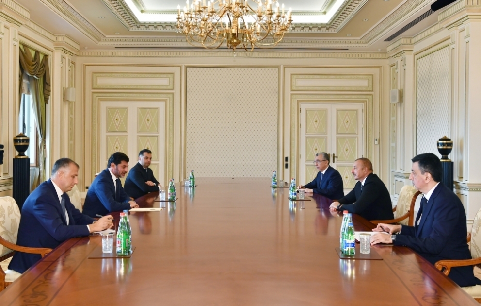 Präsident Ilham Aliyev empfängt Bürgermeister von Tbilissi VIDEO
