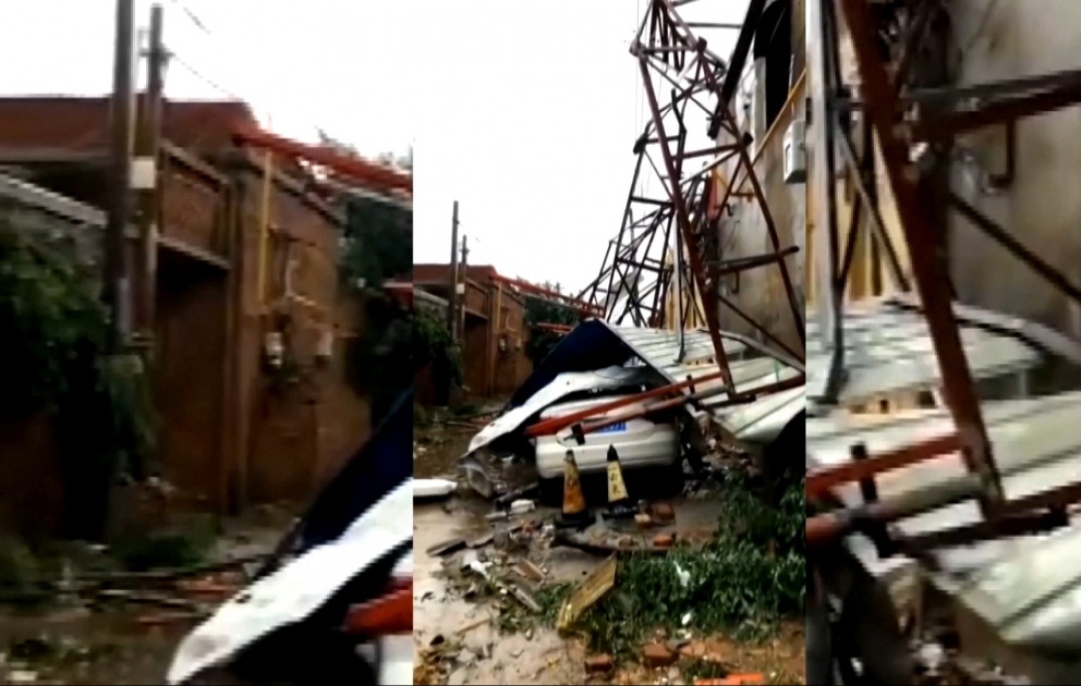 Çində qasırğa 2 nəfərin ölümünə səbəb olub VİDEO
