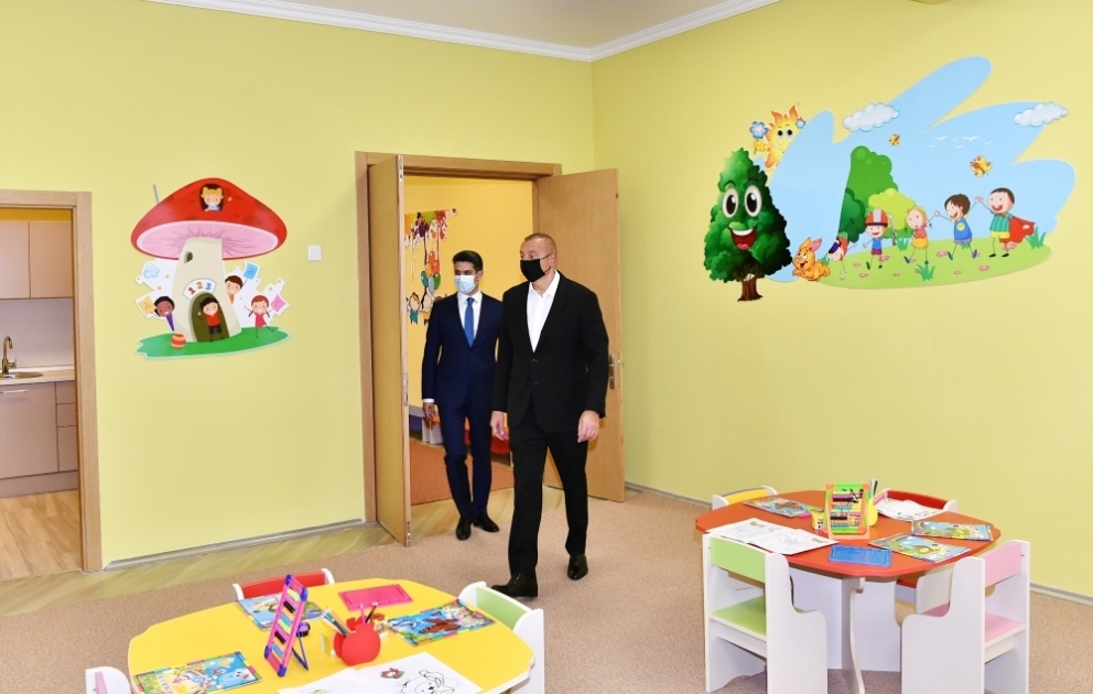 Naftalan şəhərində 200 yerlik körpələr evi-uşaq bağçası istifadəyə verilib YENİLƏNİB VİDEO