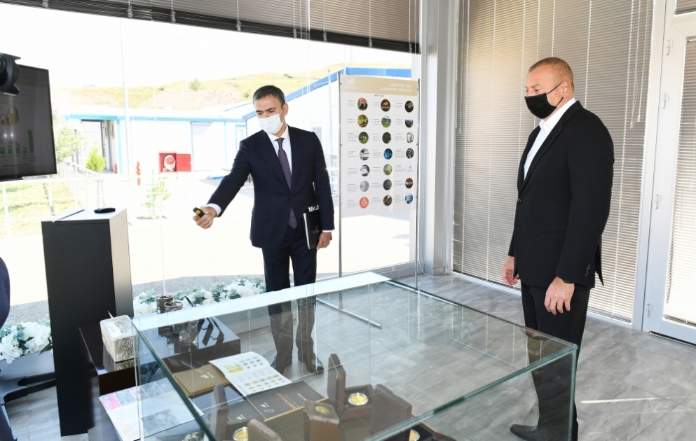 President Ilham Aliyev viewed activities of Chovdar Integrated Regional Processing Area owned by AzerGold CJSC  The head of state was interviewed by the Azerbaijan Television VIDEO