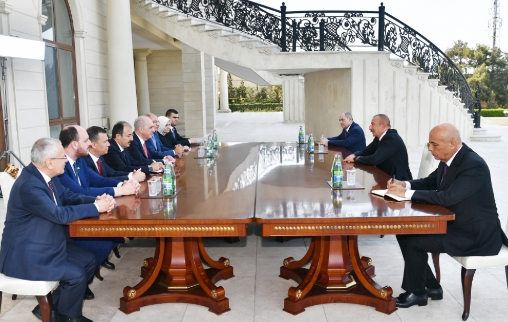 President Ilham Aliyev received delegation led by deputy chairman of Turkish Justice and Development Party VIDEO