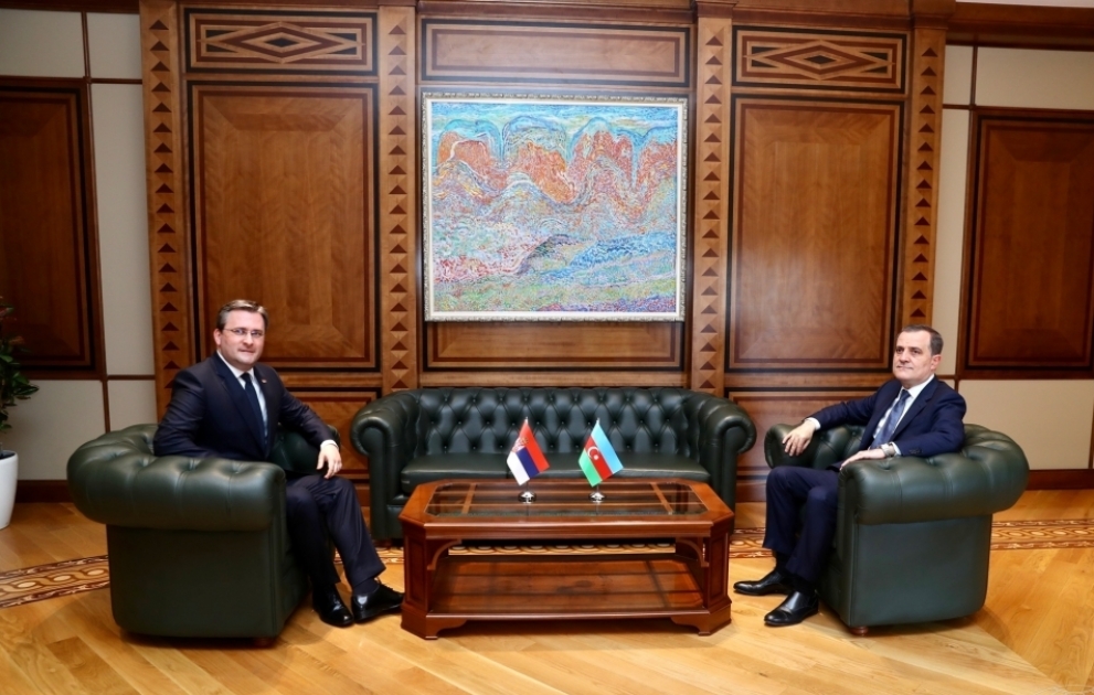 Azerbaijani FM meets with Serbian counterpart VIDEO