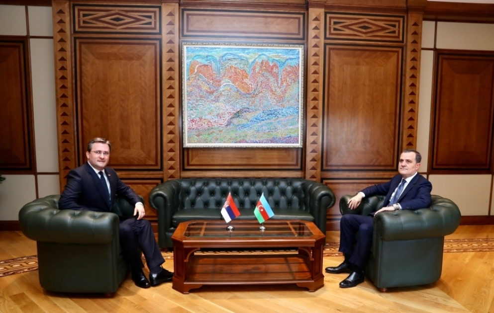 Le ministre azerbaïdjanais des Affaires étrangères rencontre son homologue serbe VIDEO