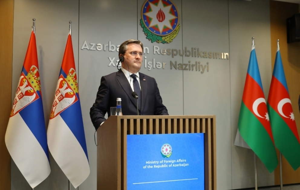 Außenminister: Serbien unterstützt territoriale Integrität Aserbaidschans und Aserbaidschan unterstützt territoriale Integrität Serbiens VIDEO