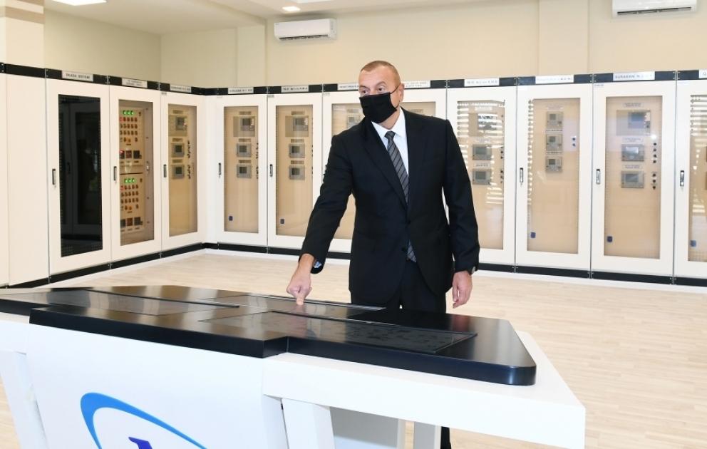 President Ilham Aliyev inaugurated newly renovated 110/35/6 kV “Surakhani” substation VIDEO