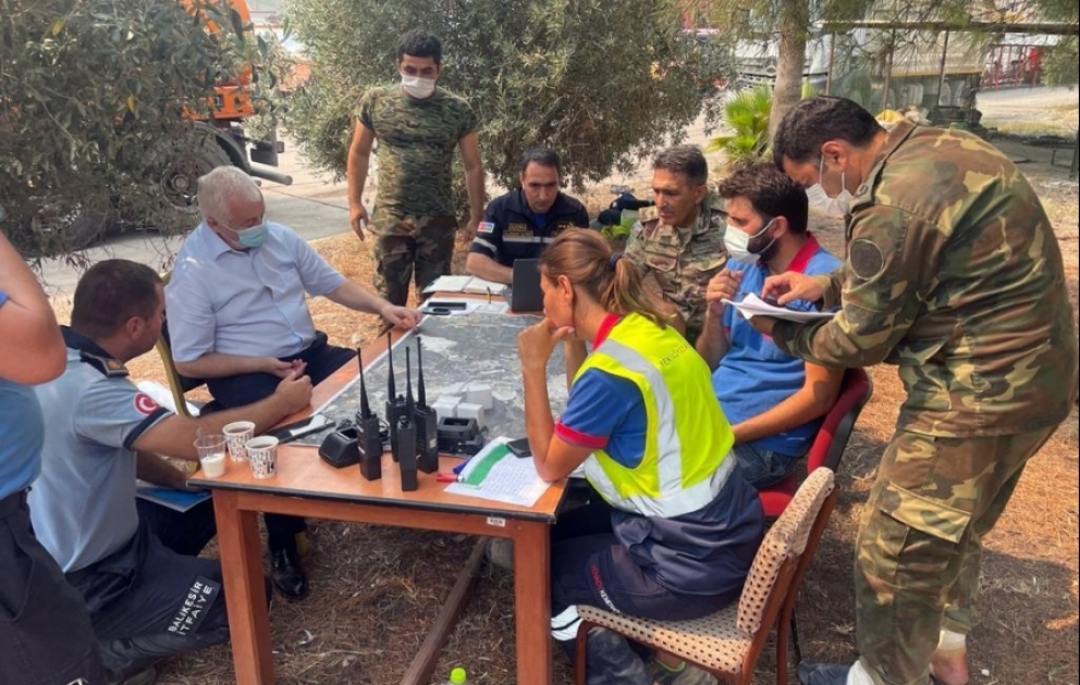 FHN-in yanğın-xilasetmə qüvvələri Türkiyədə meşə yanğınlarının söndürülməsi əməliyyatlarını davam etdirirlər VİDEO