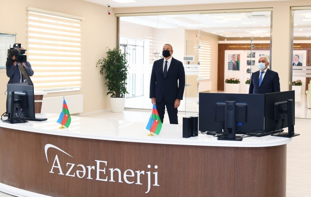 Президент Ильхам Алиев принял участие в открытии капитально реконструированной 500/330/220-киловольтной подстанции «Абшерон» ВИДЕО