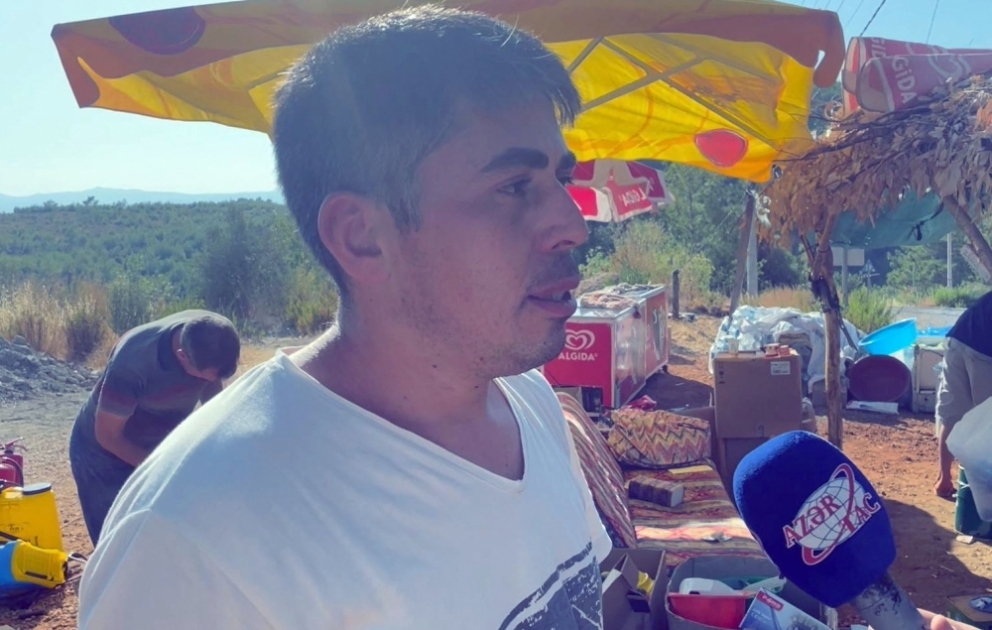 Pınar sakini: Azərbaycandan gələn qardaşlarımız təhlükəli anlarda köməyimizə çatdılar VİDEO