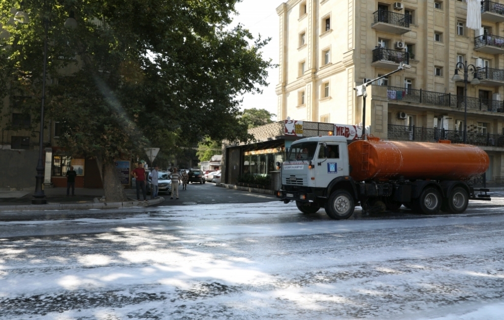 Bakıda növbəti dəfə dezinfeksiya işləri həyata keçirilir VİDEO