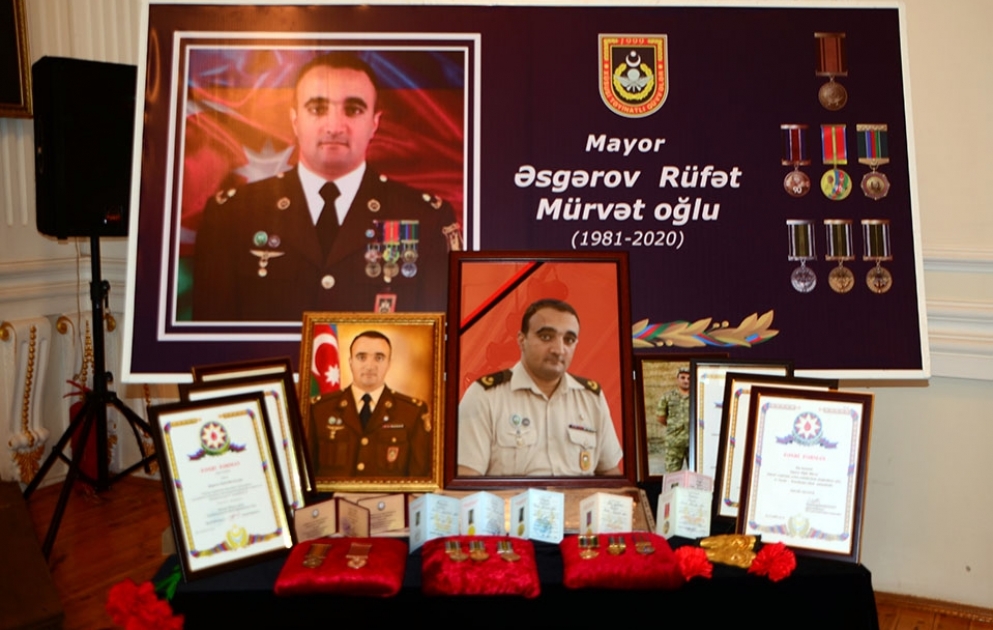 Şəhid mayor Rüfət Əsgərovun doğum günündə xatirəsi anılıb VİDEO