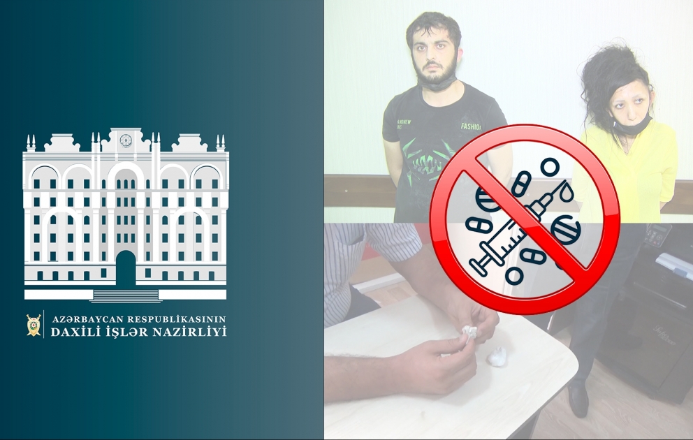 Sabunçu rayonunda narkotik vasitələrin satışı ilə məşğul olan qadın və tanışı tutulub VİDEO