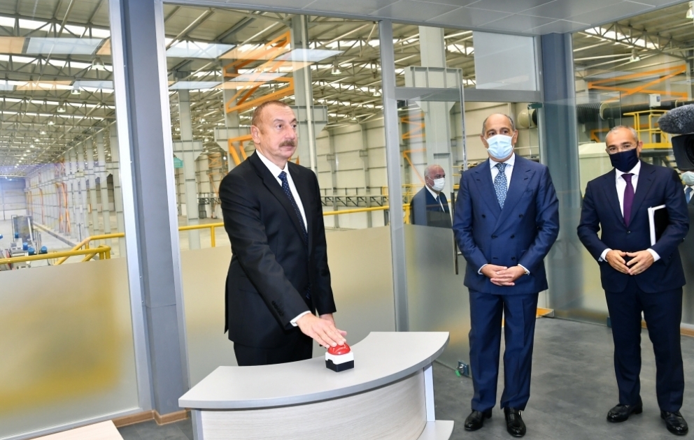 Sumqayıt Kimya Sənaye Parkında “Azmonbat” MMC-nin açılışı olub YENİLƏNİB VİDEO