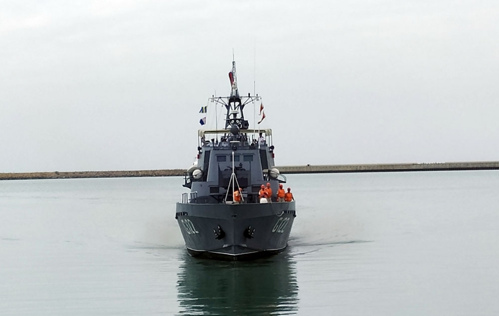 Azerbaijani military seamen participating in "Sea Cup" contest return to Baku VIDEO