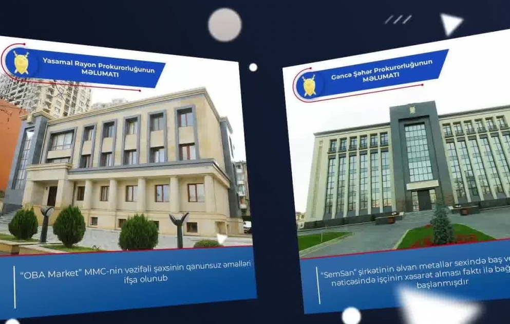 Baş Prokurorluq həftəlik icmalını təqdim edib VİDEO