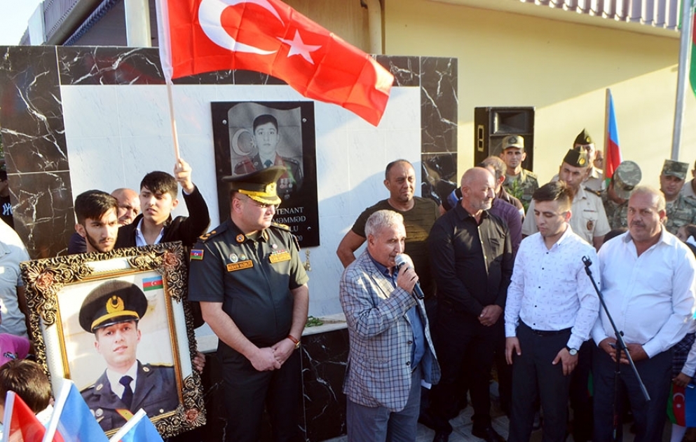 Müdafiə Nazirliyinin təşkilatçılığı ilə şəhid zabitin xatirəsinə tikilən bulağın açılışı olub VİDEO