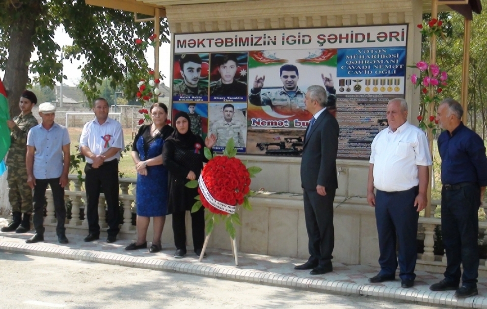 İmişlidə “Məktəbimizin igid şəhidləri” adlı bulaq istifadəyə verilib VİDEO