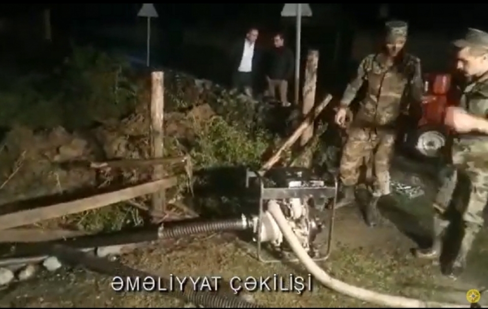 FHN: Balakəndə yağışın yaratdığı fəsadların aradan qaldırılması işləri davam etdirilir VİDEO