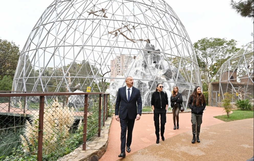 Baku Zoological Park inaugurated after reconstruction  President Ilham Aliyev and First Lady Mehriban Aliyeva attended the event VIDEO