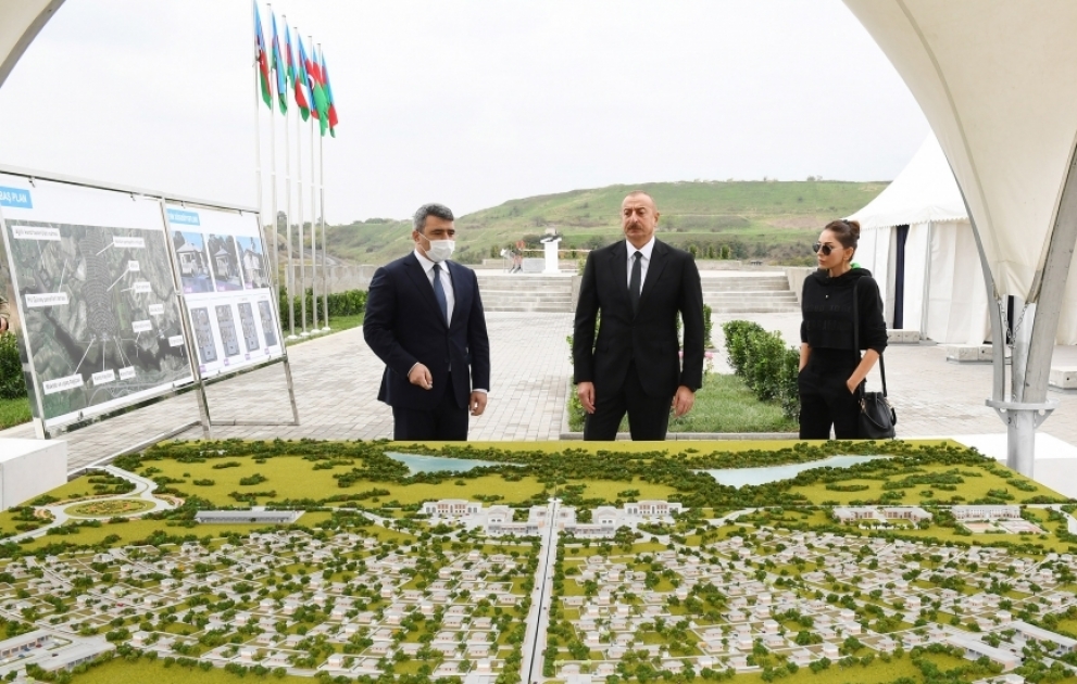 President Ilham Aliyev laid foundation stone “smart village” in Dovlatyarli village, Fuzuli district VIDEO