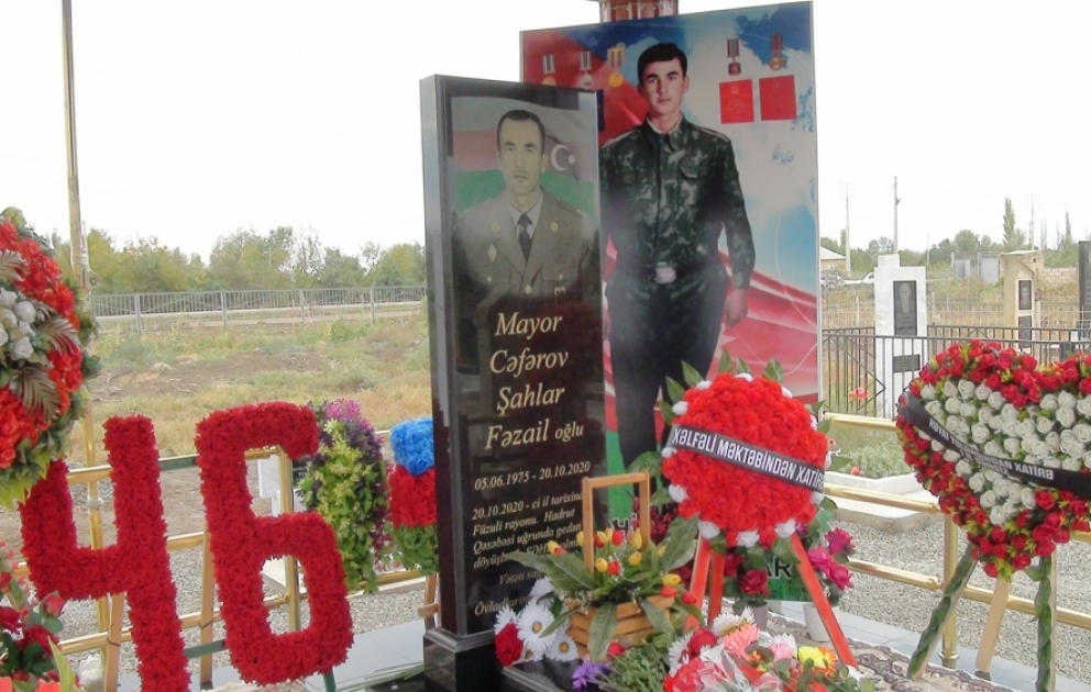 Sabirabadda şəhid mayor Şahlar Cəfərovun xatirəsi anılıb VİDEO