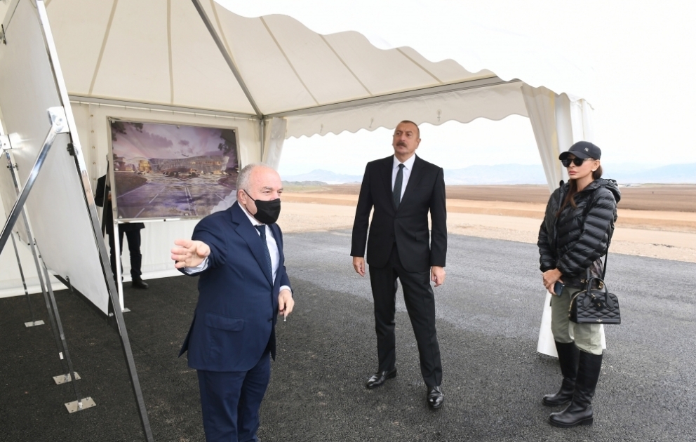 Zəngilan Beynəlxalq Hava Limanında tikinti işlərinin gedişi ilə tanışlıq VİDEO